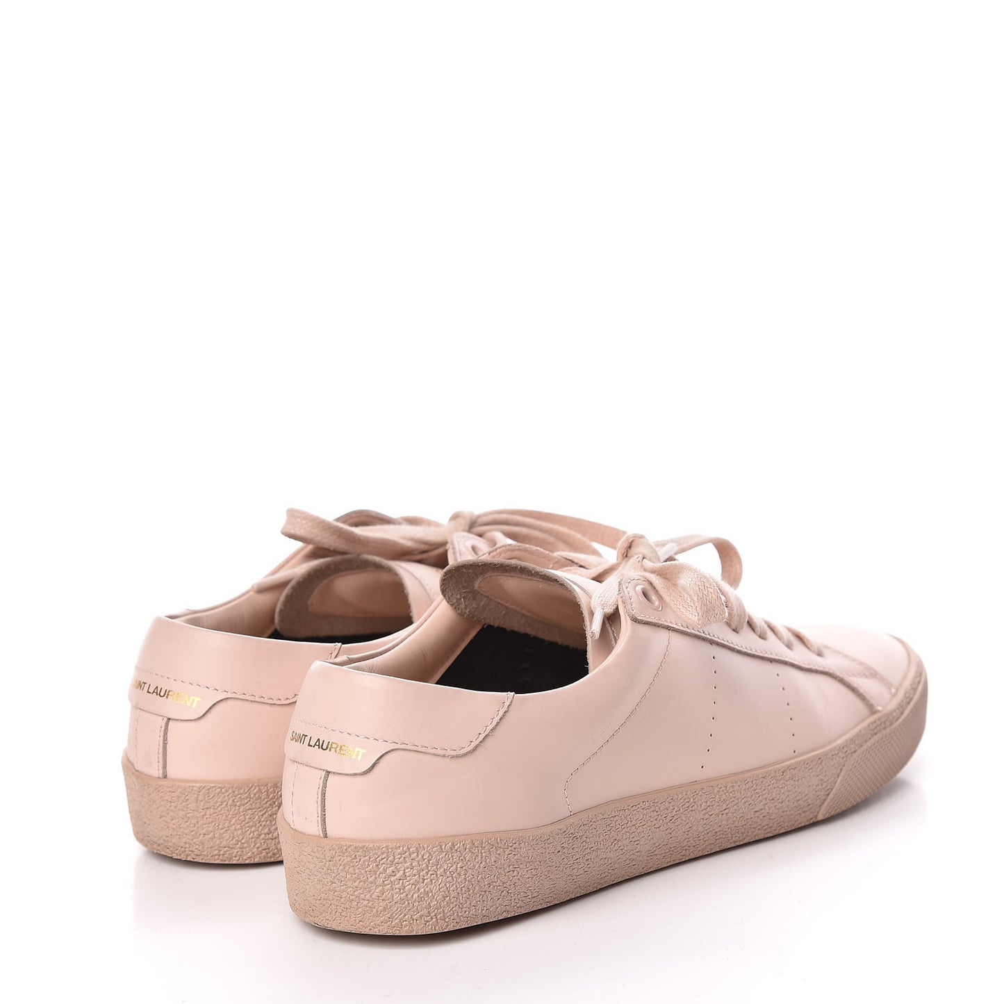 Calfskin Womens Signature Court SL/06 Sneakers 37 Light Pink