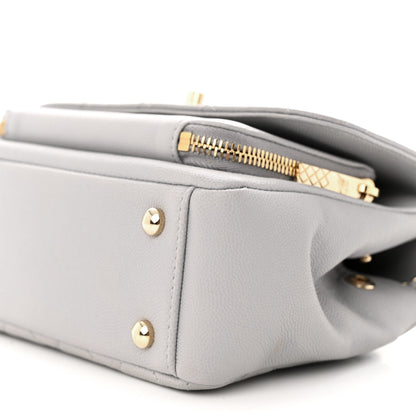 Chanel Caviar Quilted Small Business Affinity Flap Grey 10 of 12
