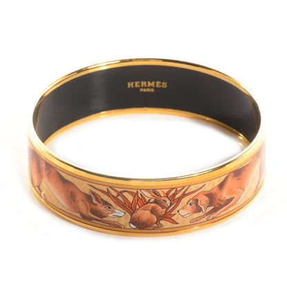 Hermes Enamel Printed Wide Bracelet 70 3 of 6