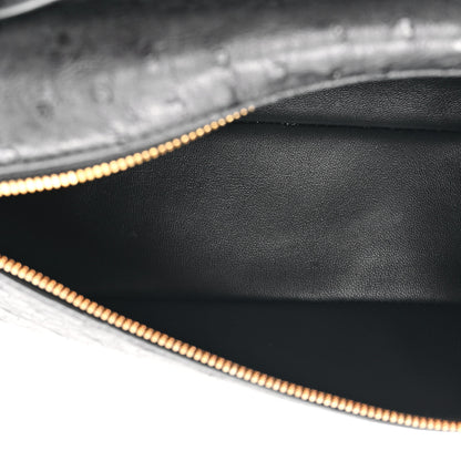 Loro Piana Ostrich L19 Extra Pocket Pouch Black 5 of 12