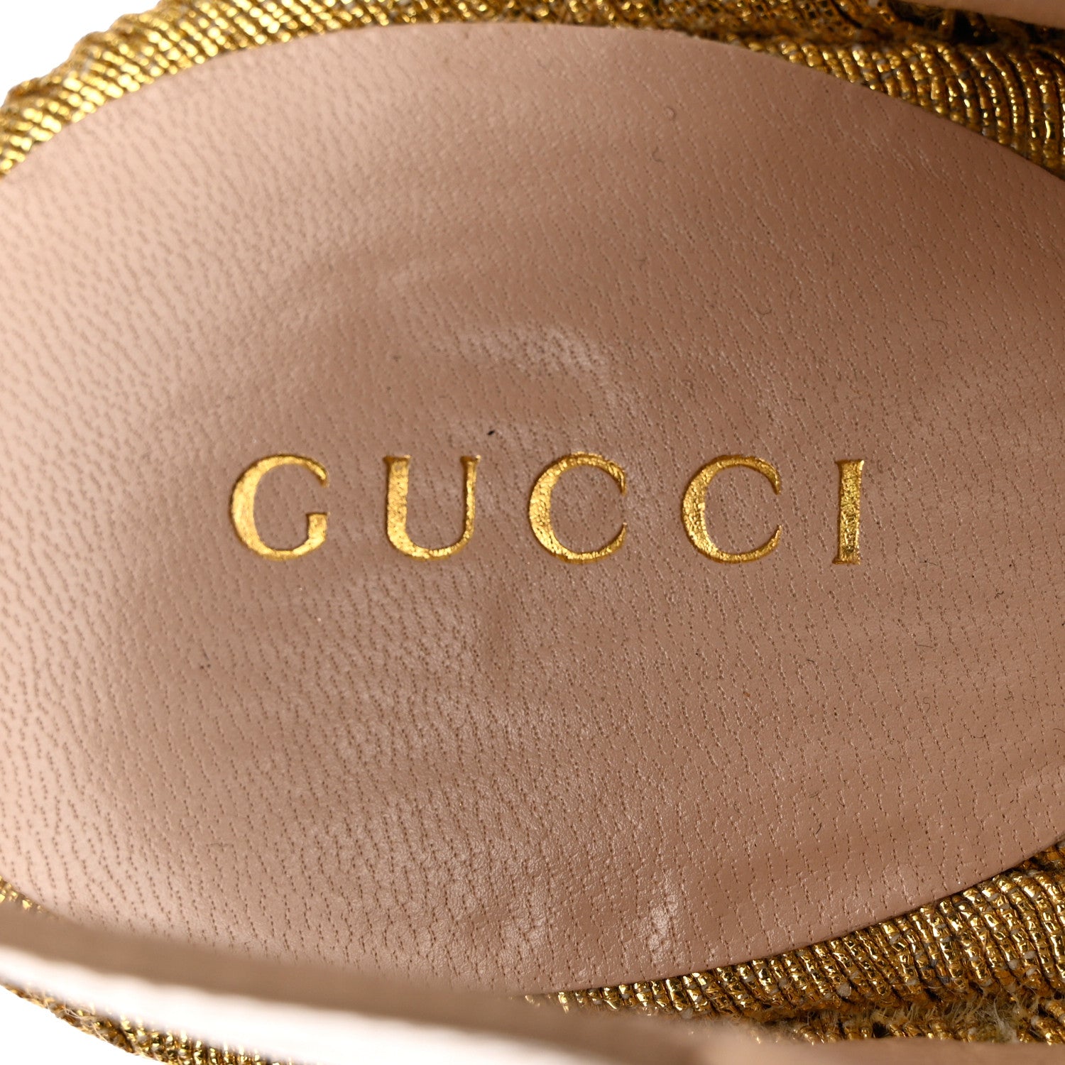 Gucci Malaga Kid Lifford Calfskin GG Espadrille Wedge Sandals 39 Skin Rose Dusty White 9 of 10