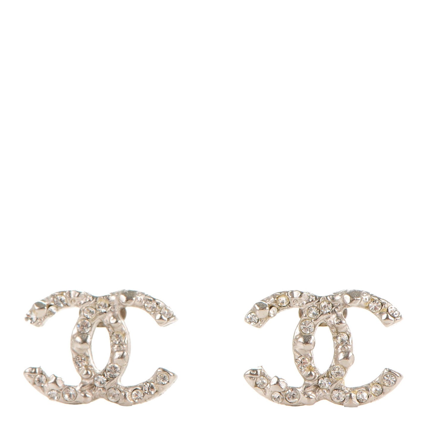 Crystal CC Earrings Silver