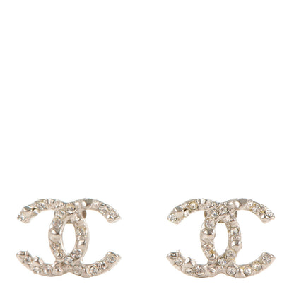 Chanel Crystal CC Earrings Silver 1 of 5