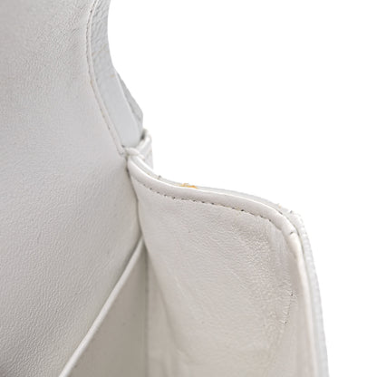 Chanel Caviar Quilted Medium Double Flap White 13 of 16