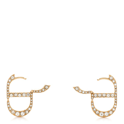 Christian Dior Crystal 30 Montaigne Earrings Gold 3 of 4