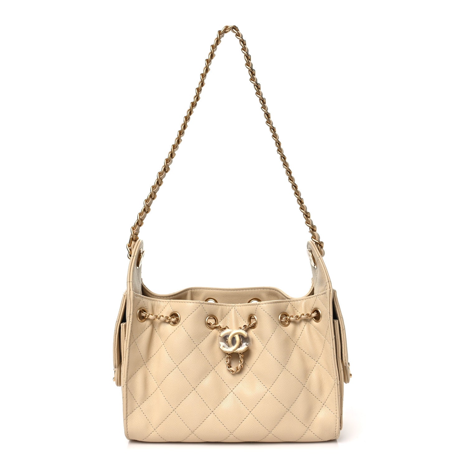 Chanel Caviar Quilted Mini Chanel 25 Handbag Beige 1 of 11