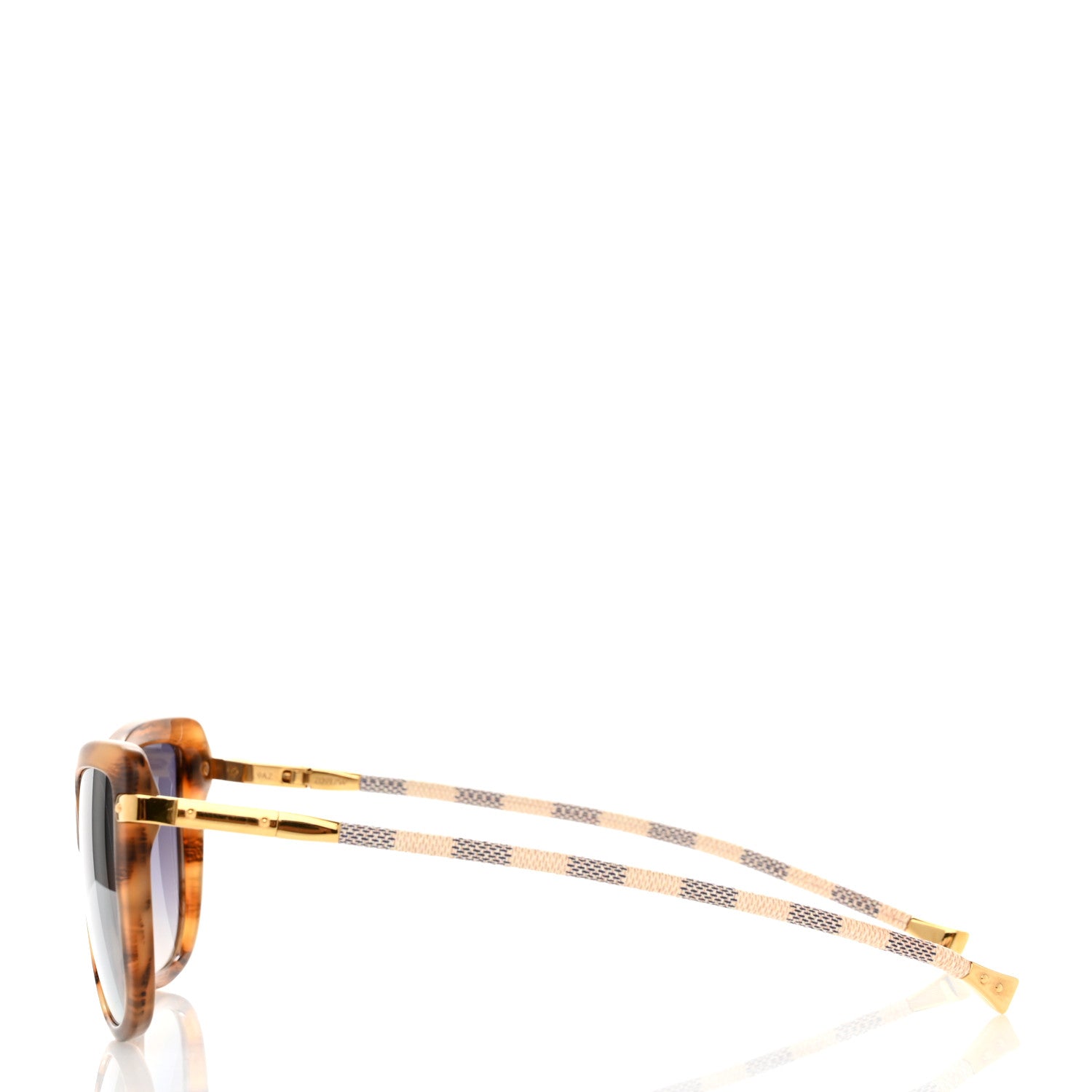 Louis Vuitton Damier Azur Charlotte Sunglasses Z0917W Tortoise 3 of 7