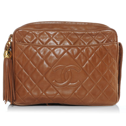 Chanel Lambskin Tassel Camera Case Light Brown 1 of 8