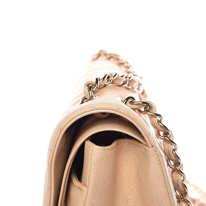 Chanel Iridescent Caviar Quilted Jumbo Double Flap Beige 20 of 26