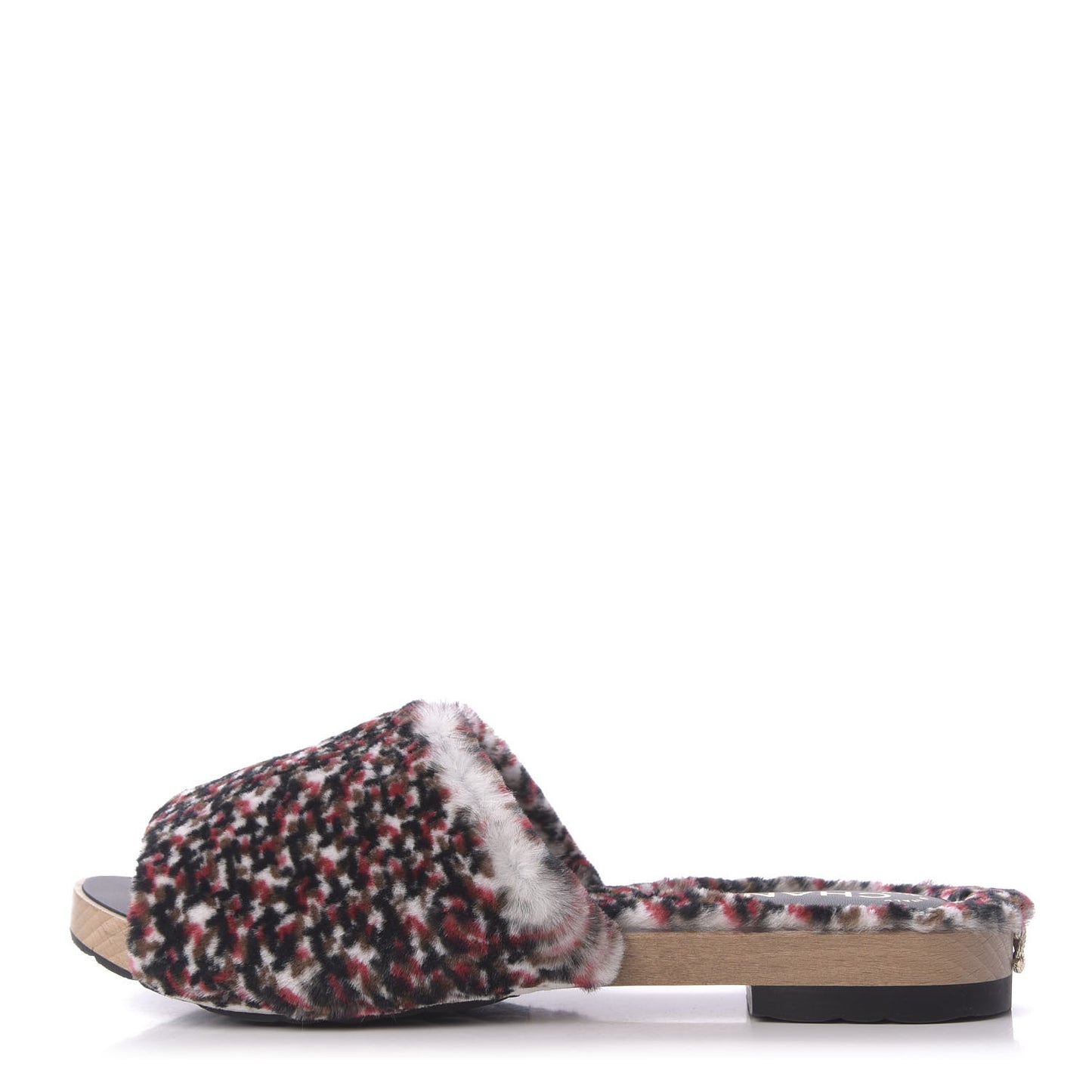 Orylag Lambskin Flat Mules 39 Red Black White