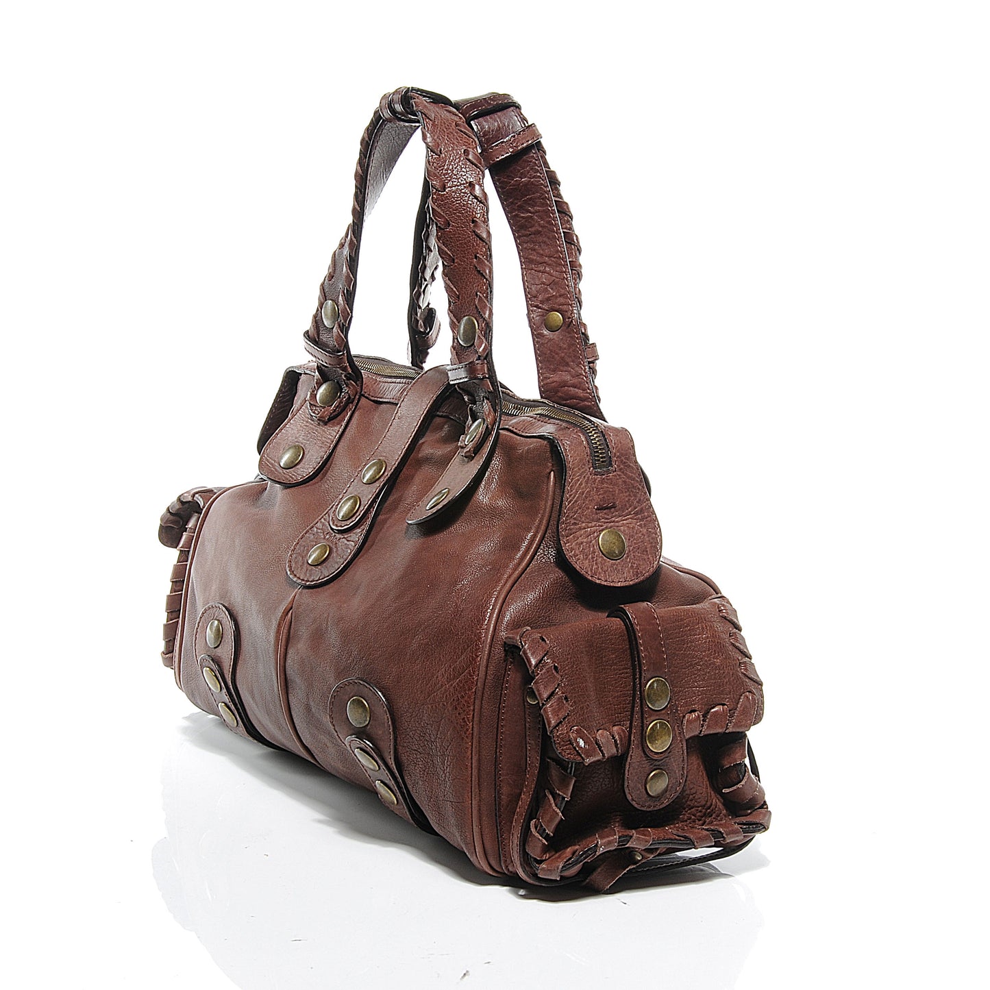 Calfskin Large Silverado Frame Bag Chocolate