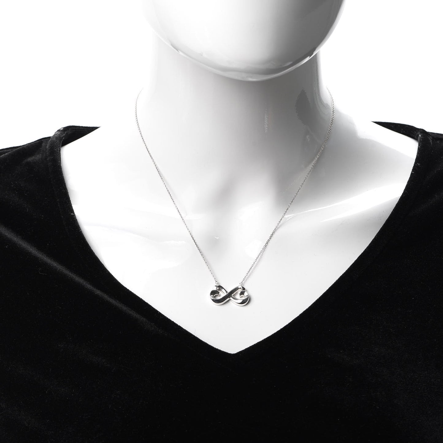Sterling Silver Paloma Picasso Double Loving Heart Pendant Necklace