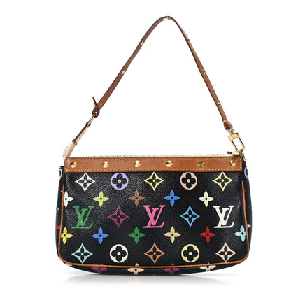 Louis Vuitton Monogram Multicolor Pochette Accessories Black 1 of 10