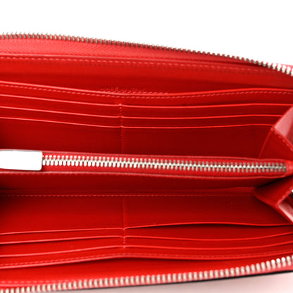Christian Louboutin Calfskin Empire Panettone Spiked Zip Around Wallet Begonia 5 of 10