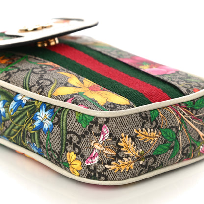Gucci GG Supreme Monogram Flora Web Ophidia Phone Crossbody Bag White 7 of 8