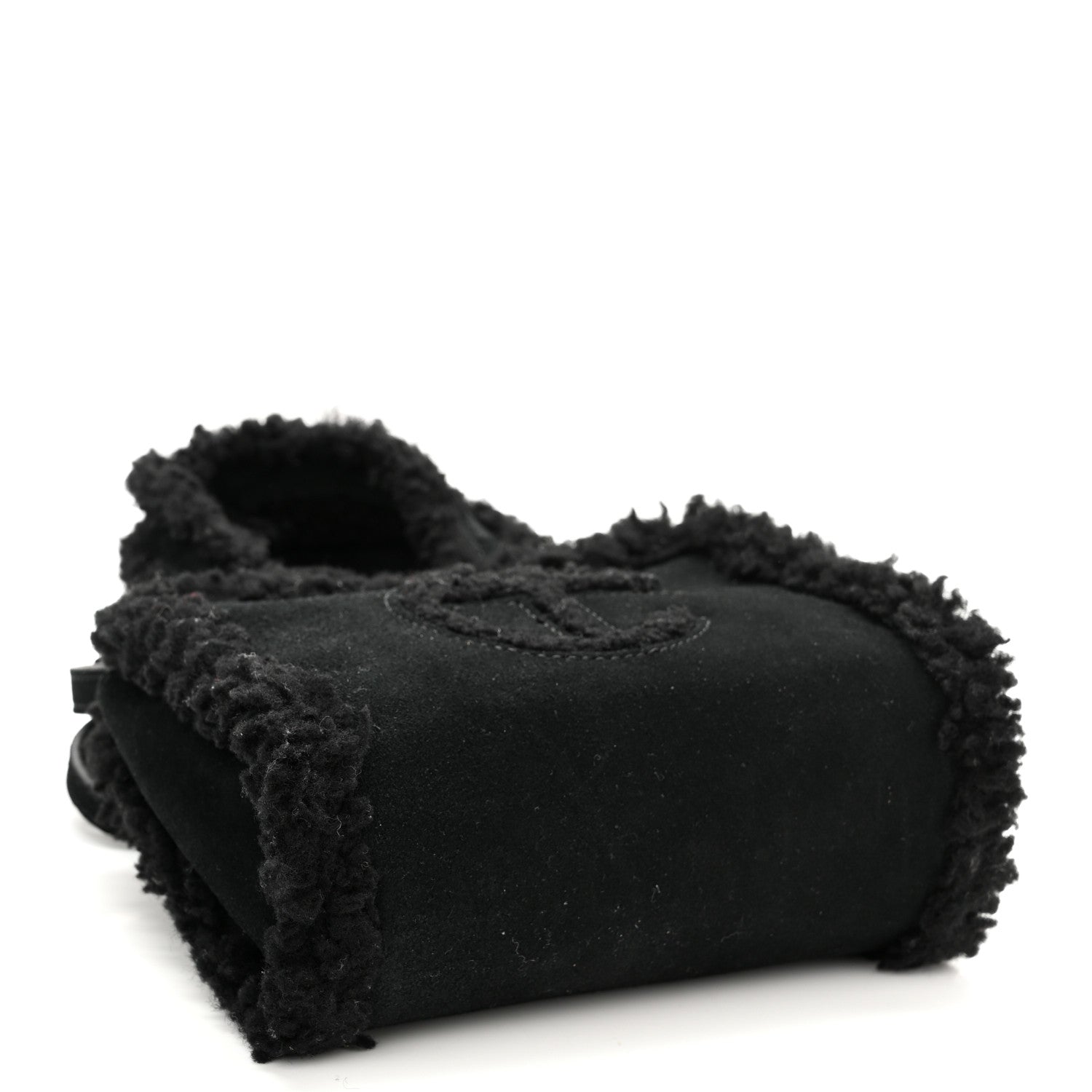 Telfar X UGG Suede Shearling Small Shopping Bag Black 4 of 12