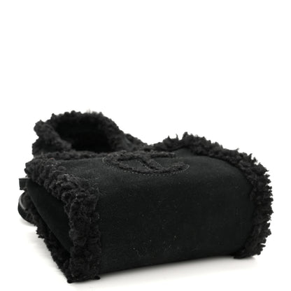 Telfar X UGG Suede Shearling Small Shopping Bag Black 4 of 12