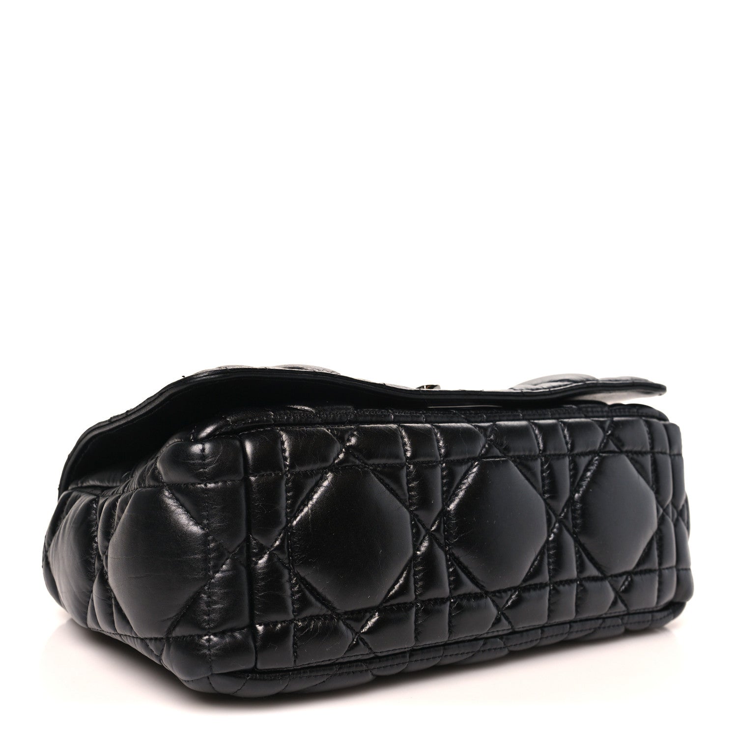 Christian Dior Calfskin Macrocannage Medium Caro Bag Black 4 of 10