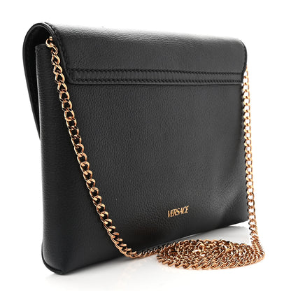 Versace Grained Calfskin La Medusa Chain Crossbody Bag Black 3 of 10