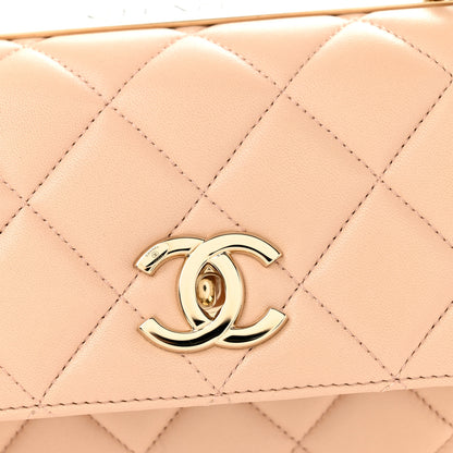 Chanel Lambskin Quilted Small Trendy CC Dual Handle Flap Bag Beige 12 of 14