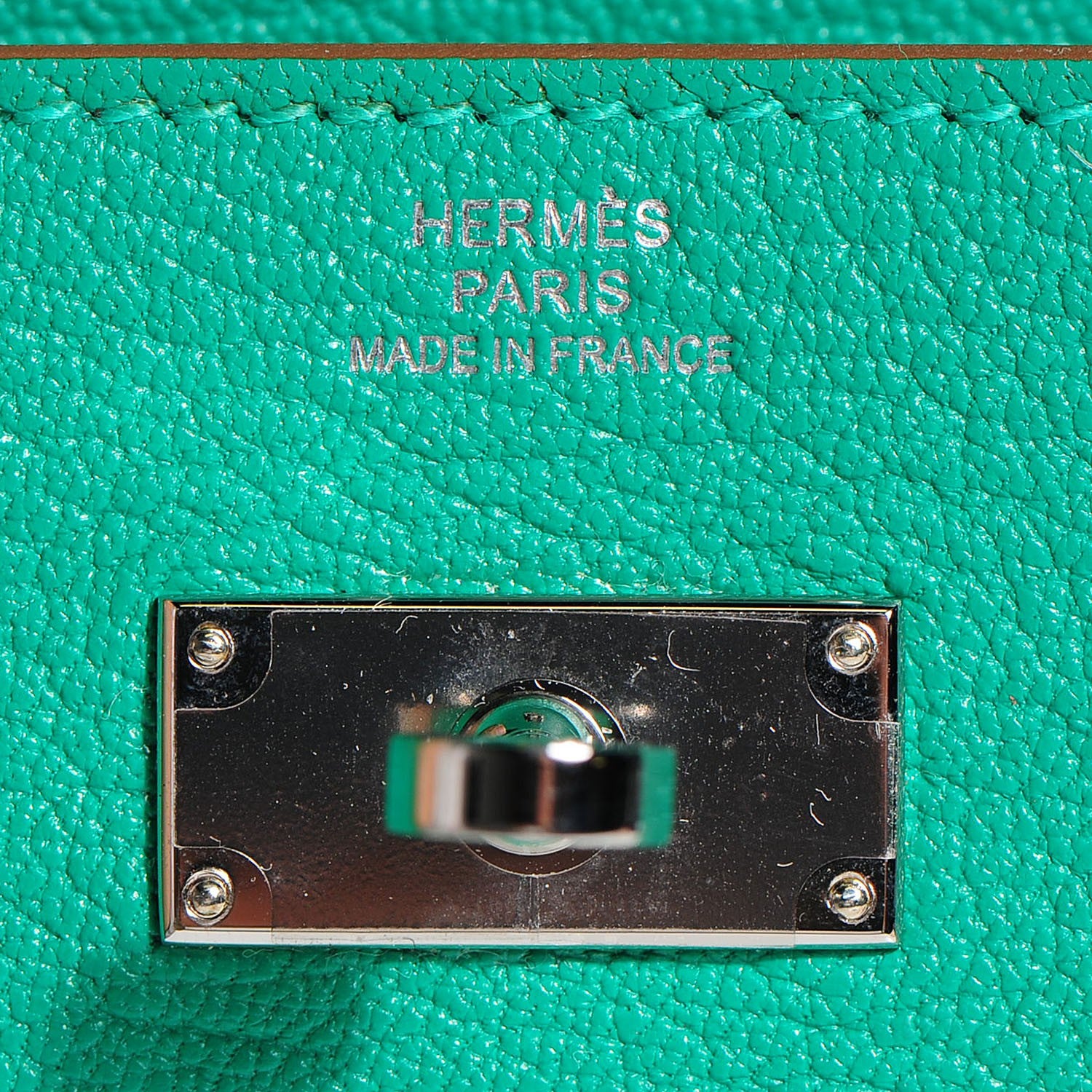 Hermes Chevre Mysore Kelly Longue Wallet Menthe 10 of 16