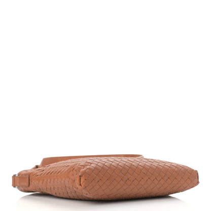 Bottega Veneta Nappa Intrecciato Flat Messenger Bag Camel 4 of 10