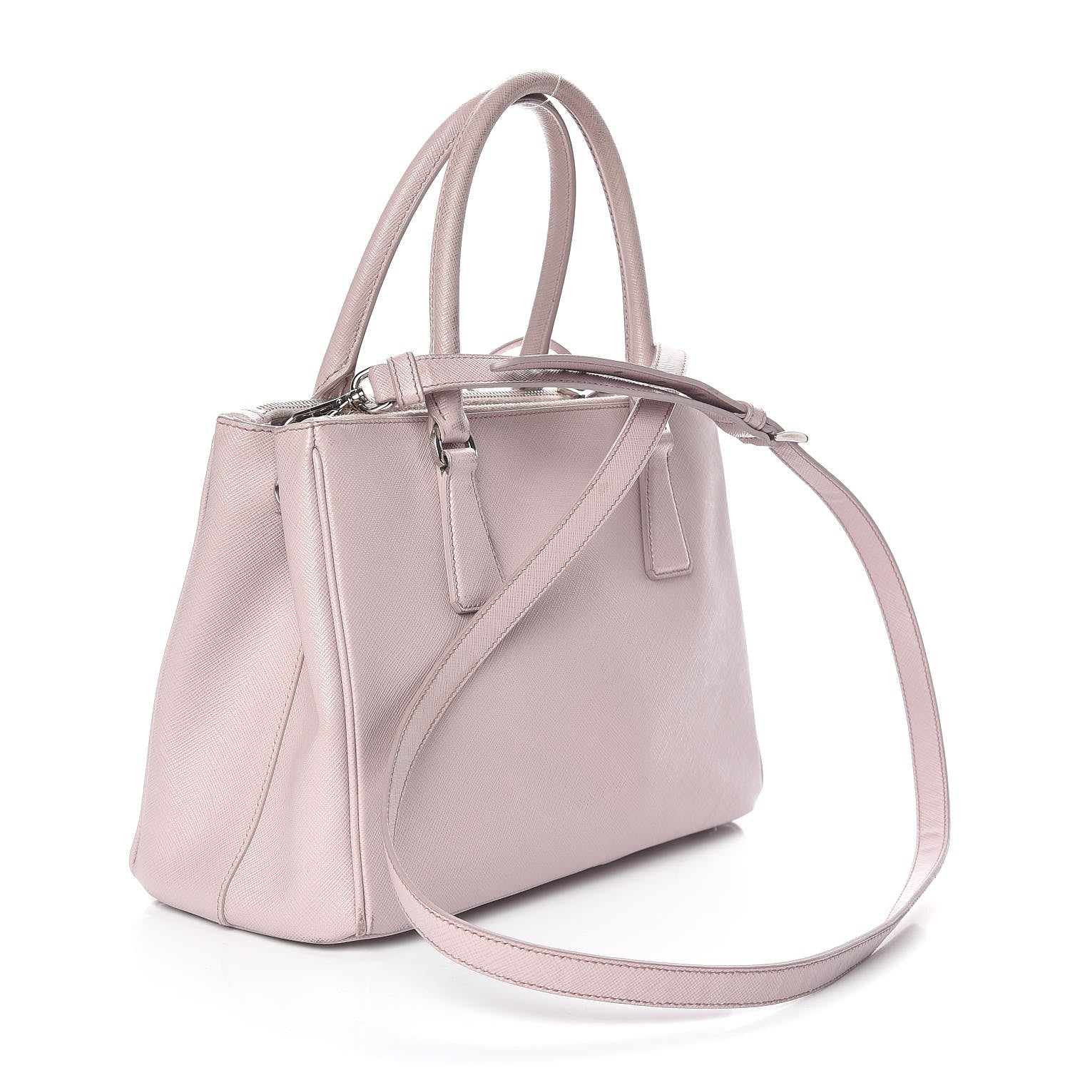 Prada Saffiano Small Galleria Double Zip Tote Mughetto 2 of 19