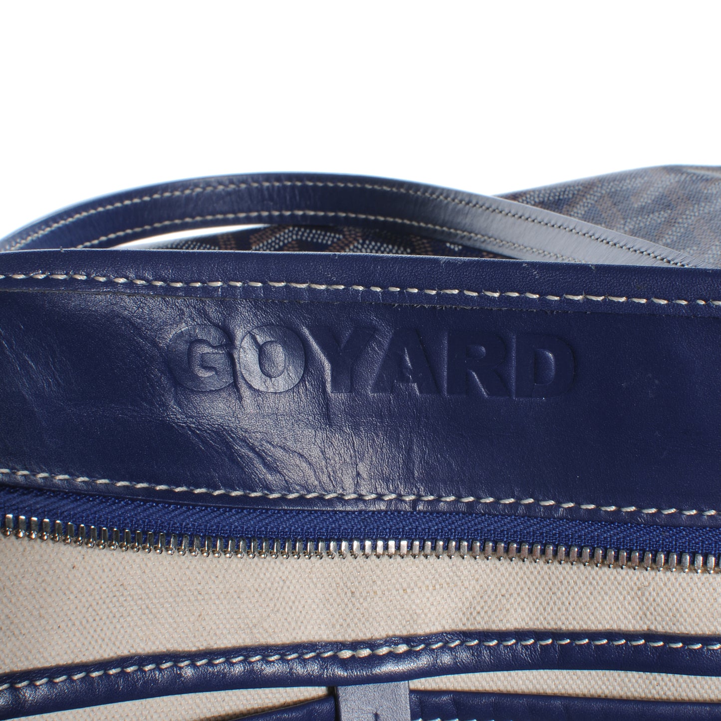 Goyardine Marquises Tote Blue