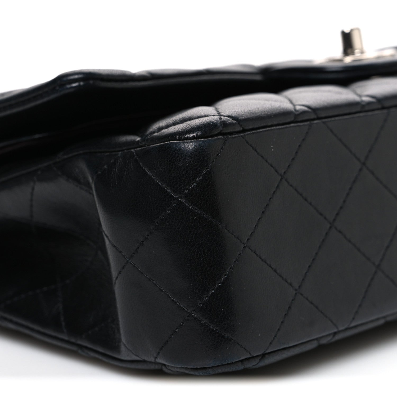 Chanel Lambskin Quilted Medium Double Flap Black 9 of 10