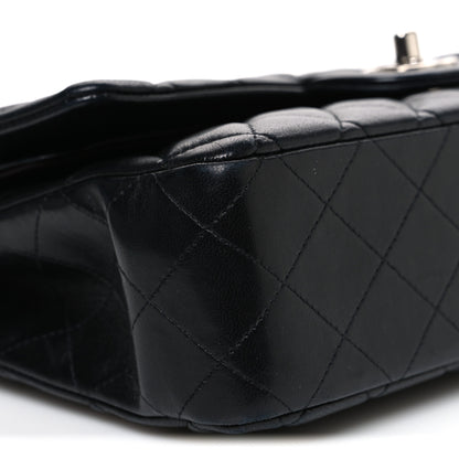 Chanel Lambskin Quilted Medium Double Flap Black 9 of 10