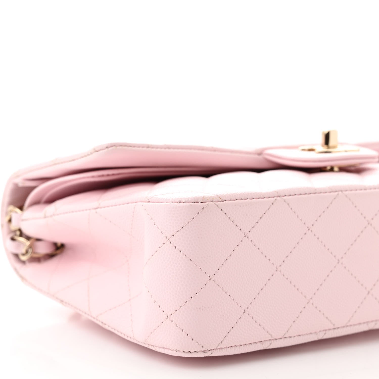 Chanel Caviar Quilted Medium Double Flap Light Pink 9 of 10