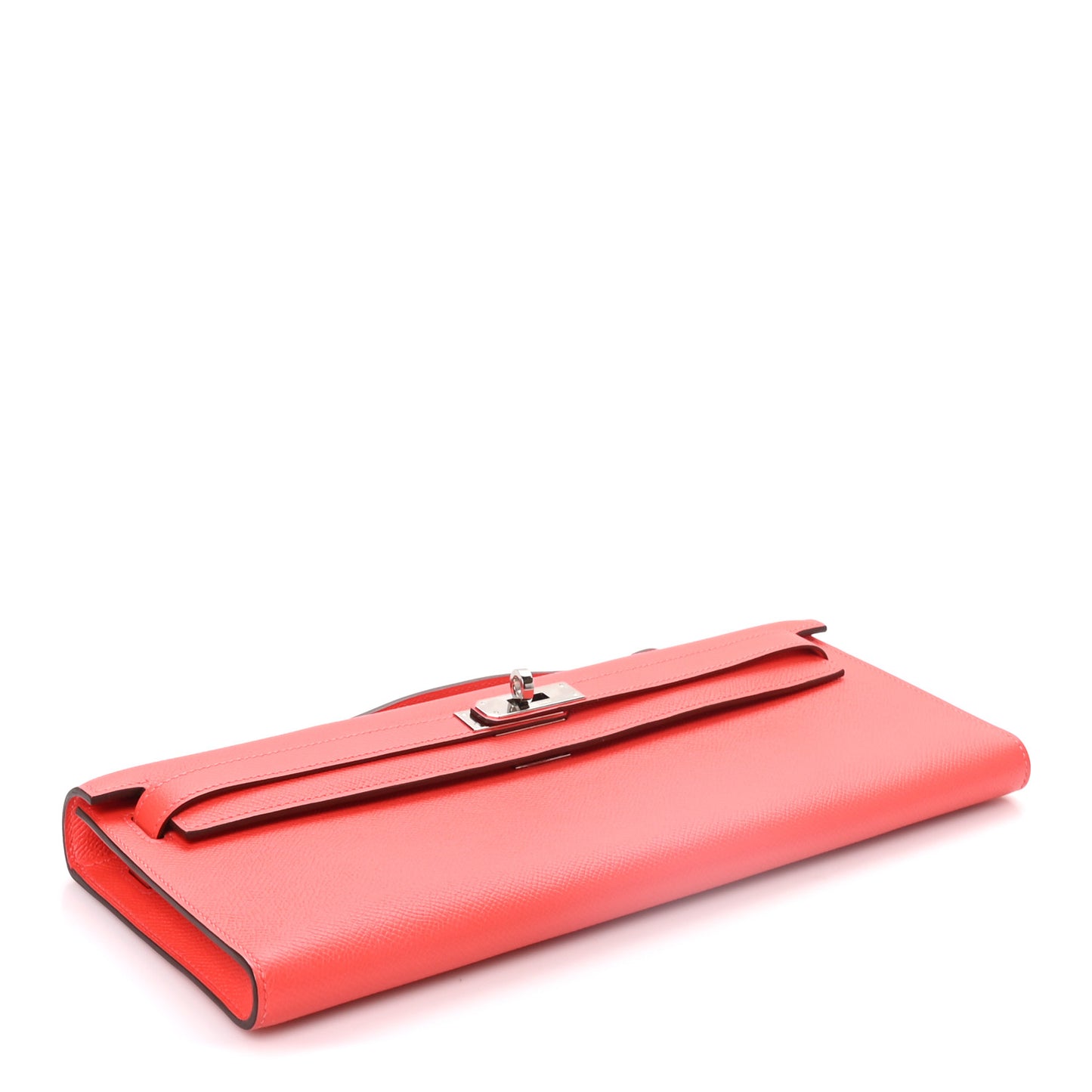 Epsom Kelly Cut Clutch Pochette Rose Jaipur