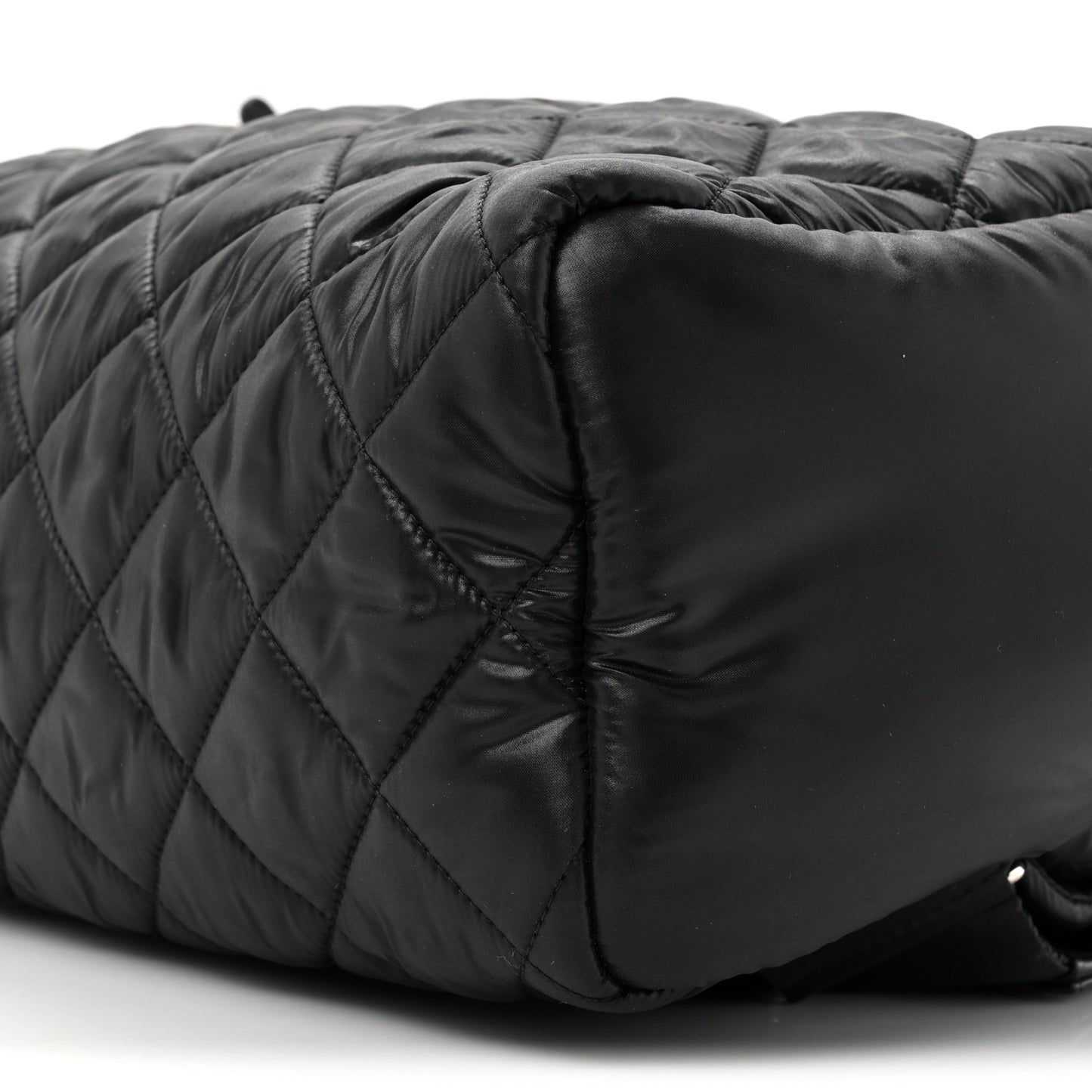 Nylon Quilted Coco Cocoon Backpack Black