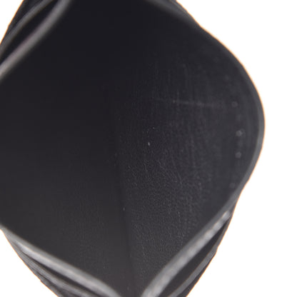 Saint Laurent Grain De Poudre Matelasse Chevron Monogram Credit Card Case Black 5 of 8