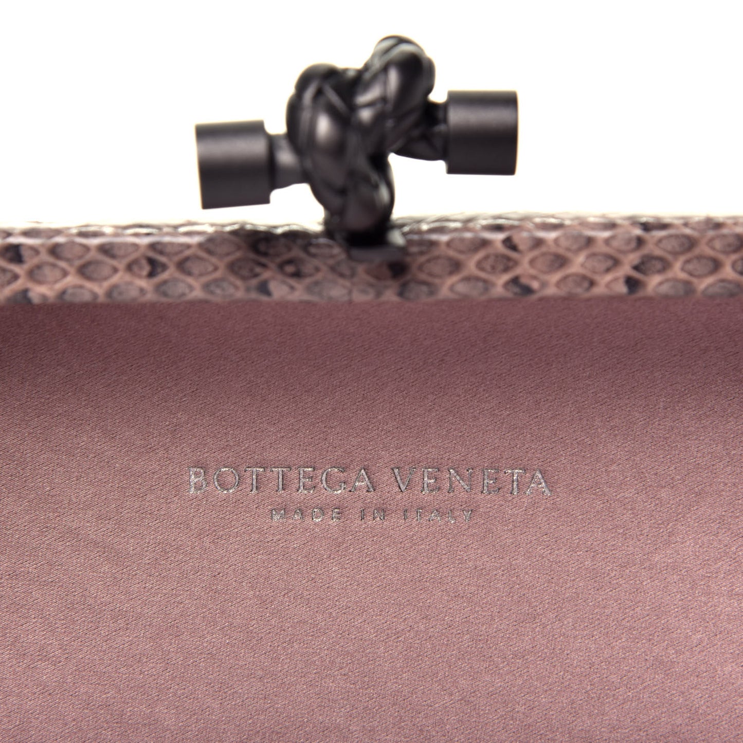 Satin Intreccio Impero Ayers Knot Clutch Pink