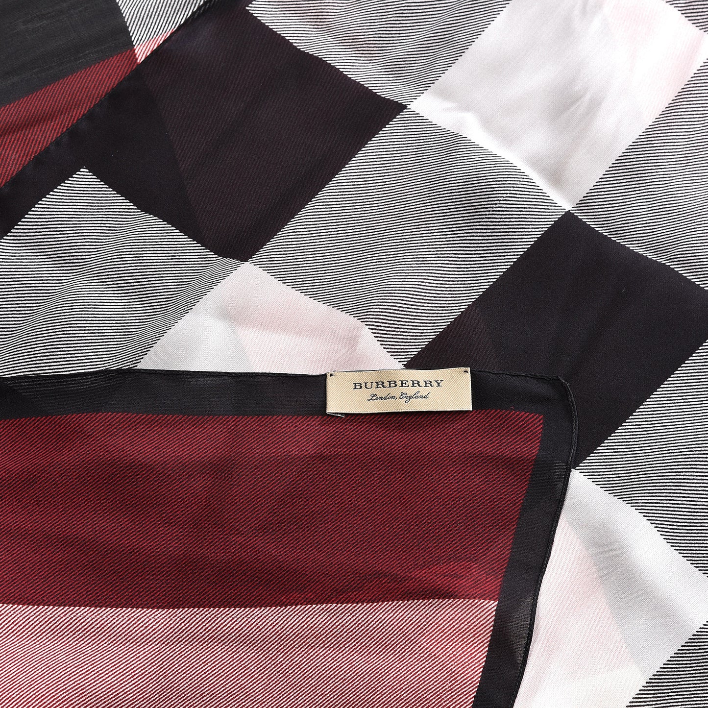Silk Ultra Washed Mega Check Scarf Parade Red
