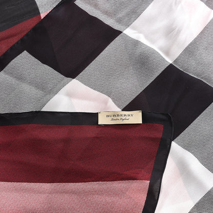 Burberry Silk Ultra Washed Mega Check Scarf Parade Red 3 of 3