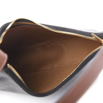Celine Triomphe Canvas Calfskin Ava Shoulder Bag Tan 5 of 12