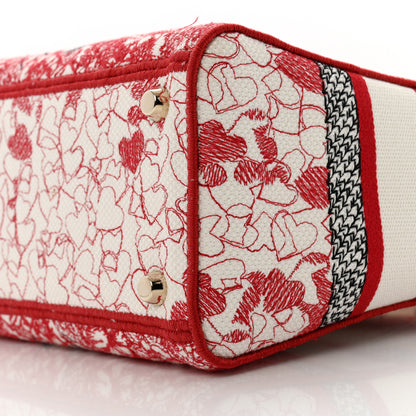 Christian Dior Canvas Embroidered Medium Dioramour D-Royaume Lady D-Lite Red Multicolor 10 of 12