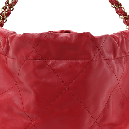 Chanel Shiny Calfskin Quilted Small Chanel 22 Red 9 of 13