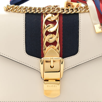 Gucci Calfskin Mini Sylvie Chain Shoulder Bag White 8 of 11