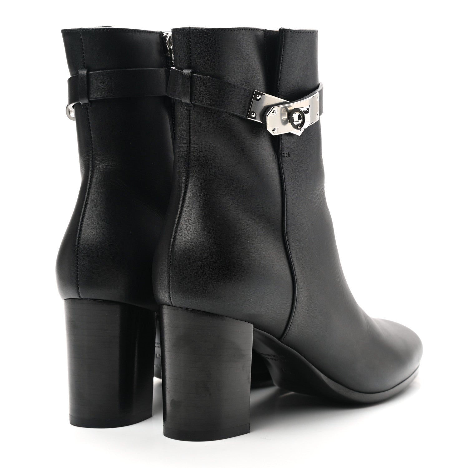 Hermes Calfskin Saint Germain Ankle Boots 37 Black 4 of 8