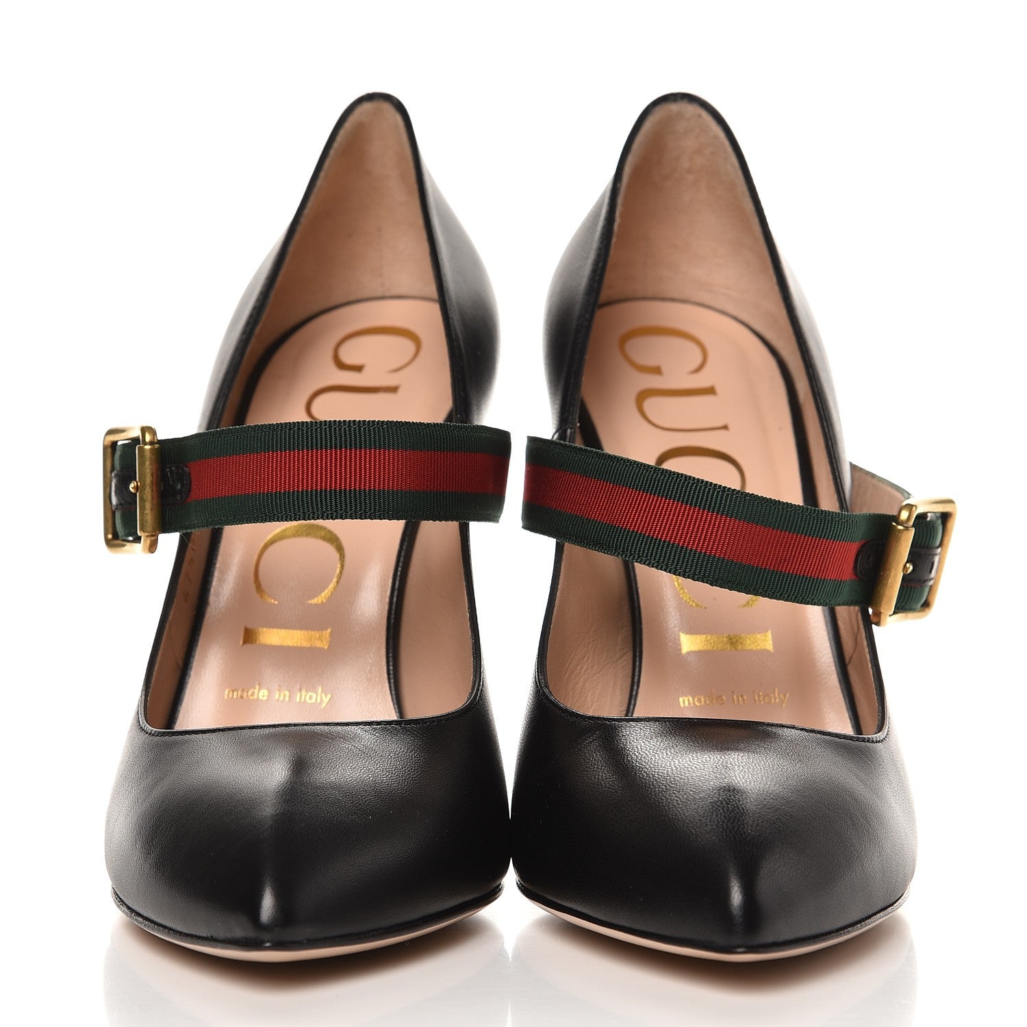 Gucci Malaga Kid Sylvie High Heel Pumps 37 Black 3 of 11
