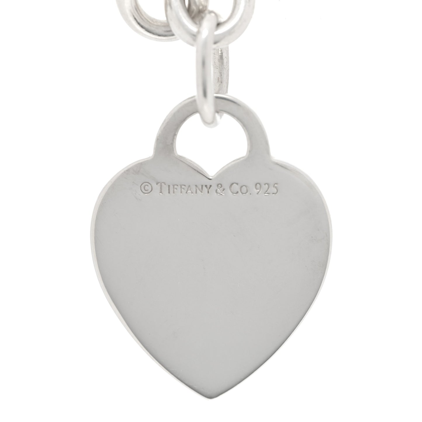 Sterling Silver Heart Tag Toggle Bracelet