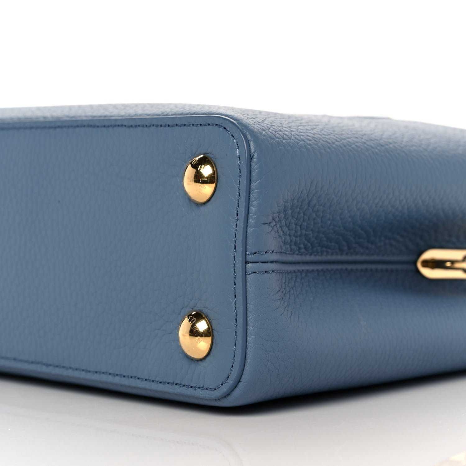 Louis Vuitton Taurillon Scrunchie Capucines BB Blue 8 of 8