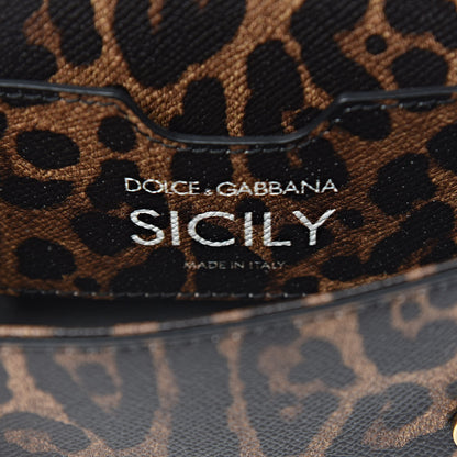 Dolce & Gabbana Dauphine Studded Leopard Print Mini Miss Sicily Satchel Naturale 6 of 9