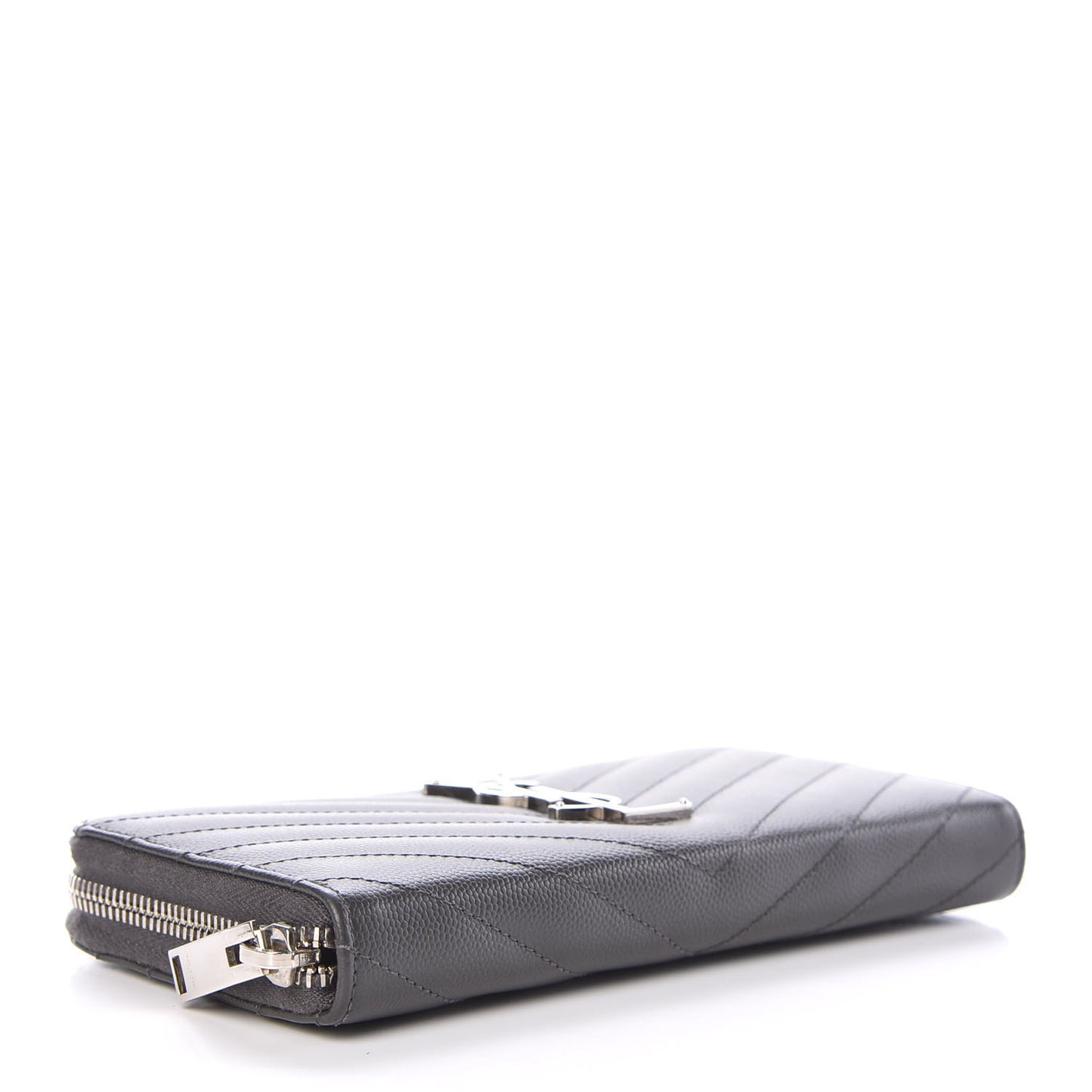Grain De Poudre Matelasse Chevron Monogram Zip Around Wallet Earth