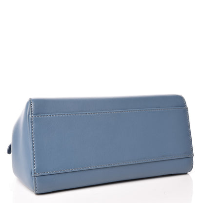 Fendi Nappa Mini Peekaboo Iconic Satchel Blue 4 of 15
