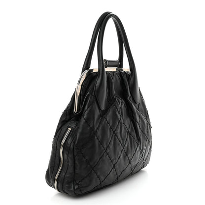 Chanel Calfskin Stitched Expandable Frame Bag Black 3 of 10