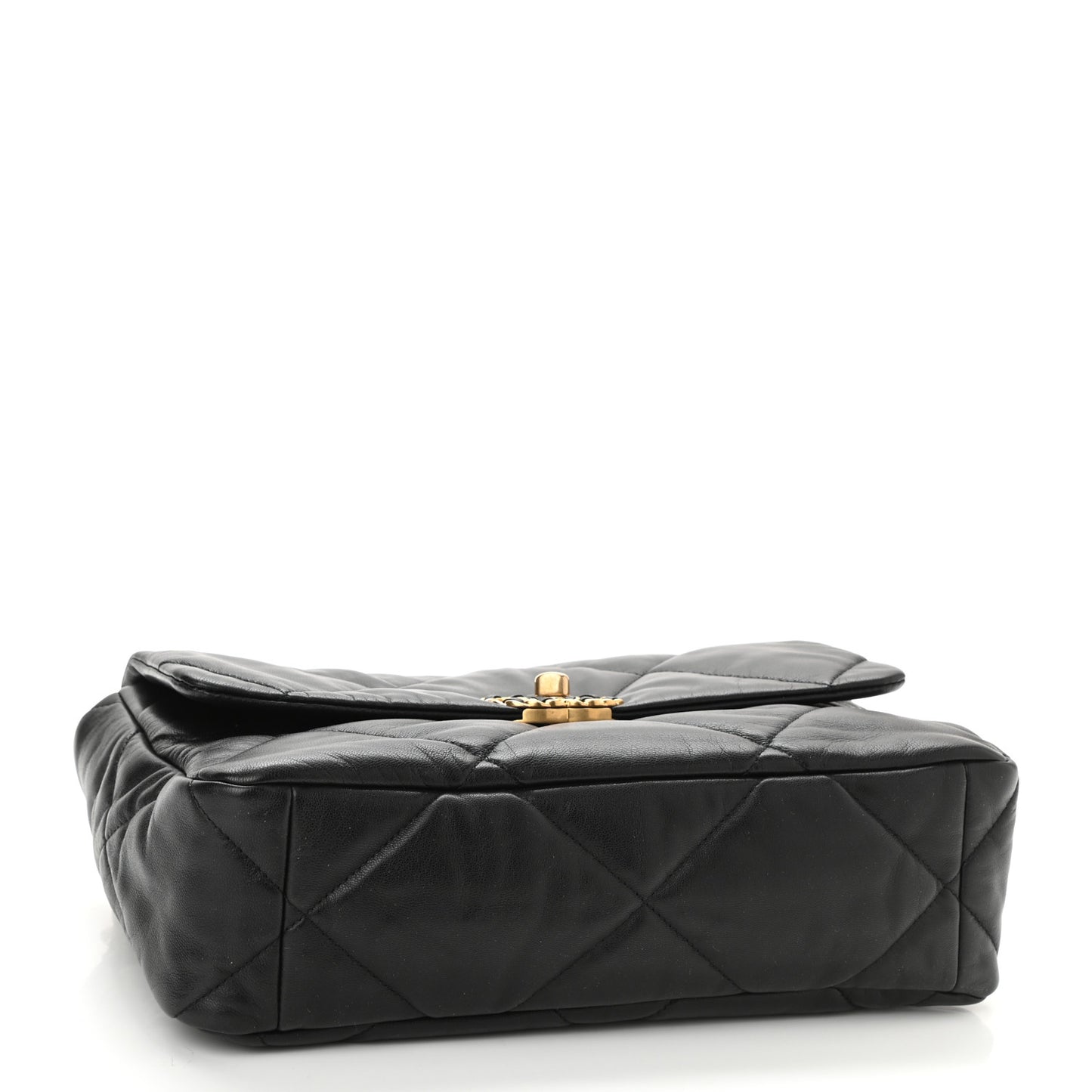 Lambskin Quilted Large Chanel 19 Flap Black